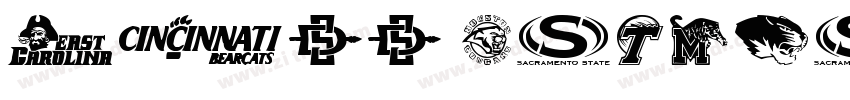NCAA Houston Cougars字体转换